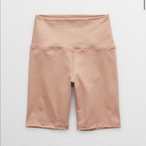 NEW AERIE high waisted bike shorts, beige.